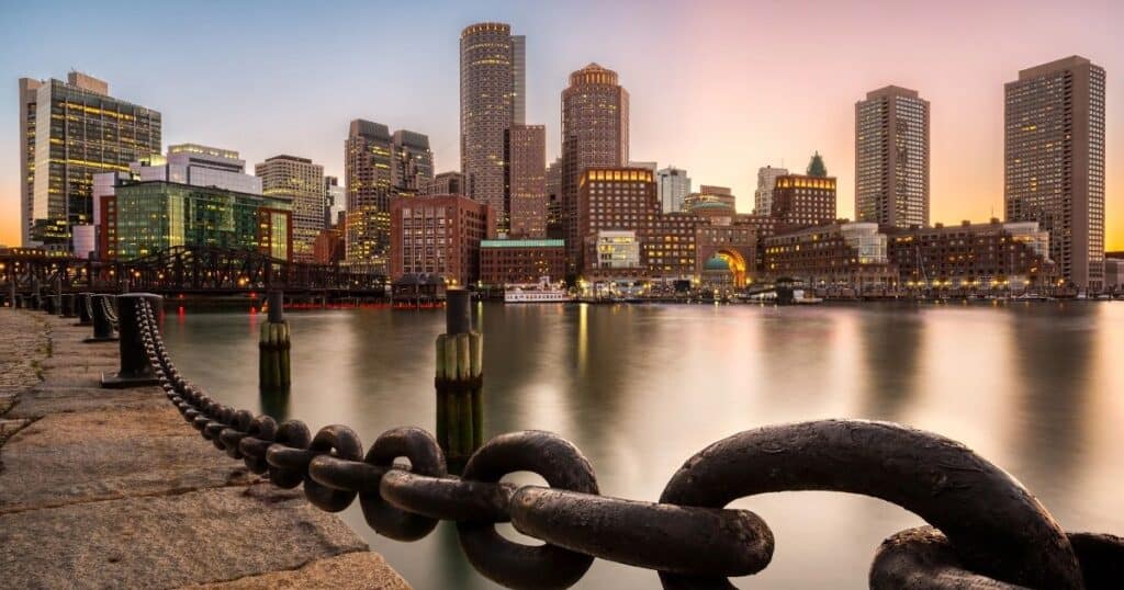 Boston skyline and harbor