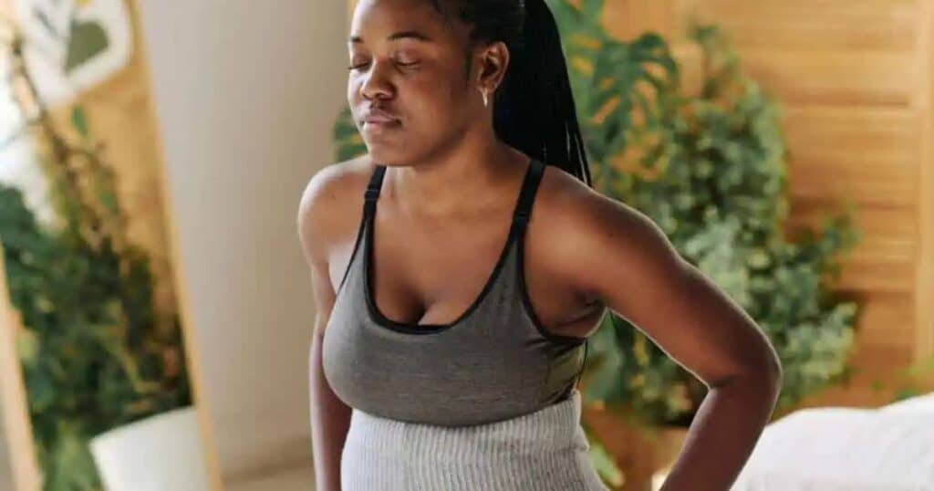 pregnant woman on birth ball