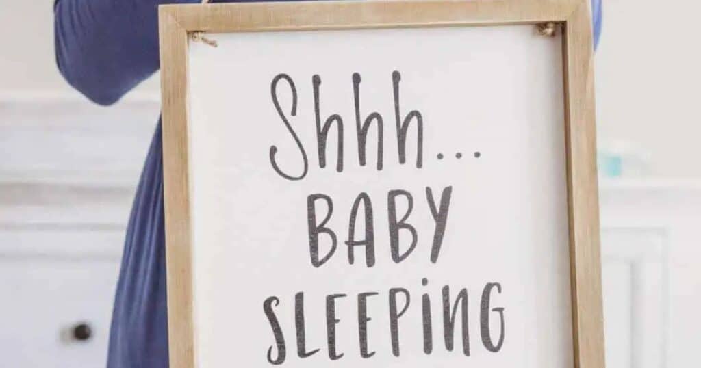 baby sleeping sign