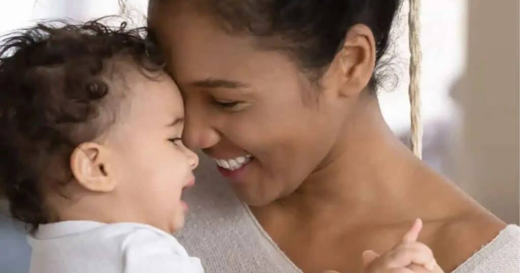 mom and baby happy on mothers day