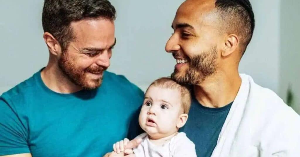 partners with new baby