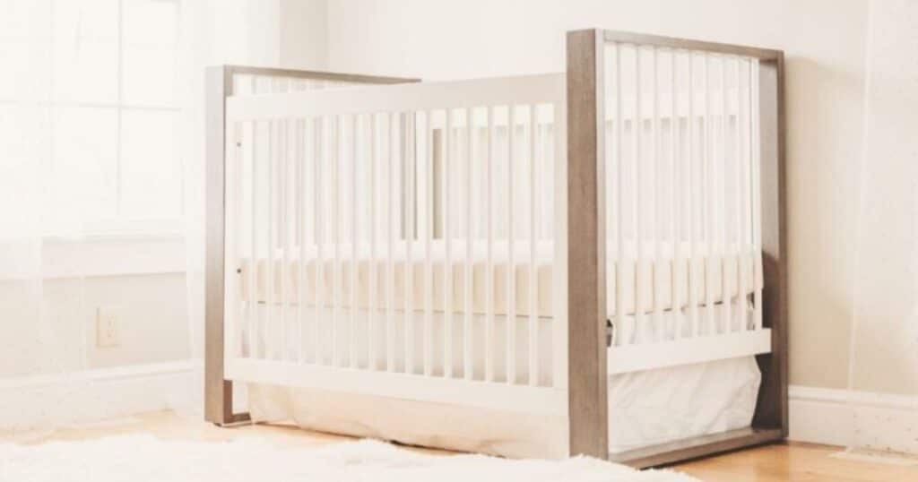 baby crib in nursery