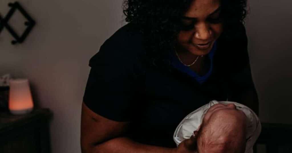 new york city night nurse with baby