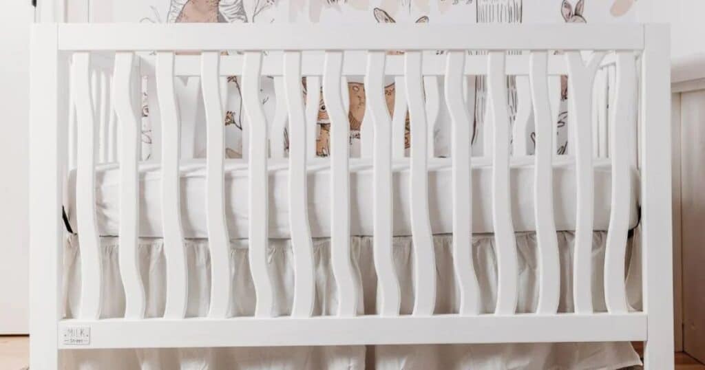 White baby crib.