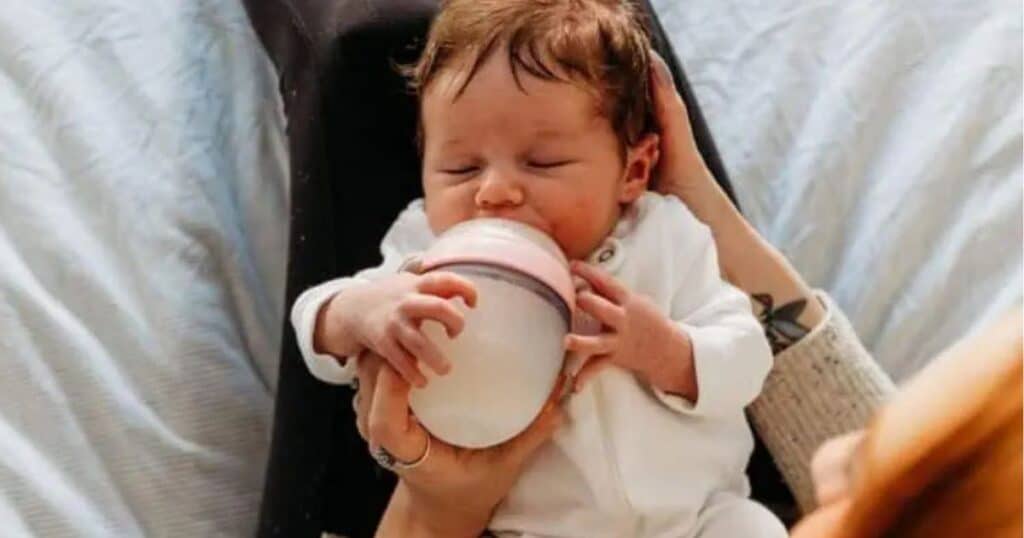 bottle feeding baby