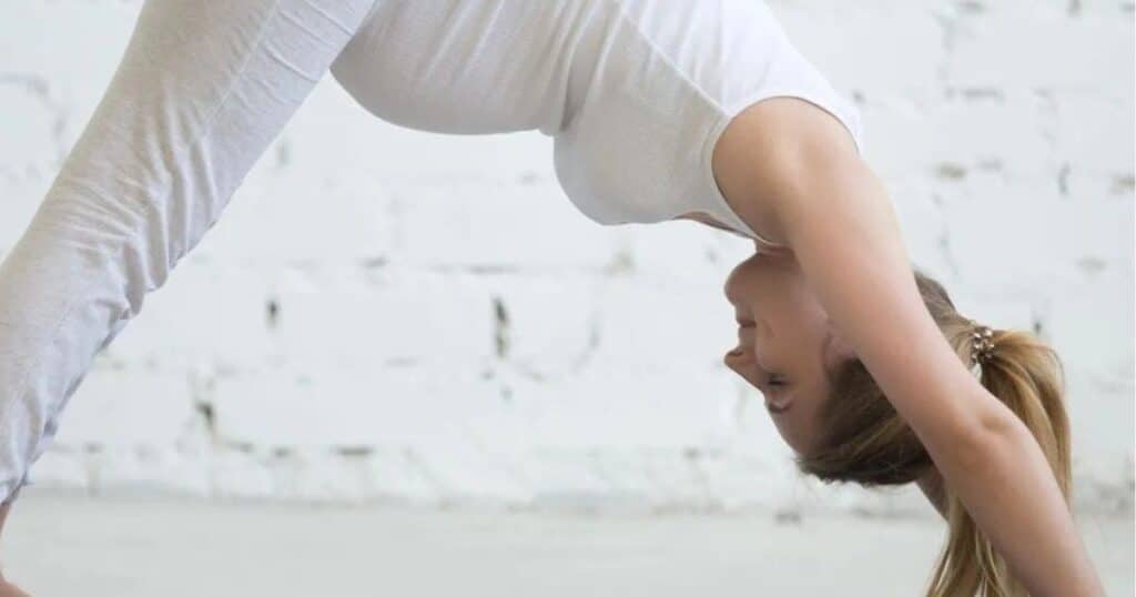 pregnant woman in prenatal yoga class in atlanta georgia