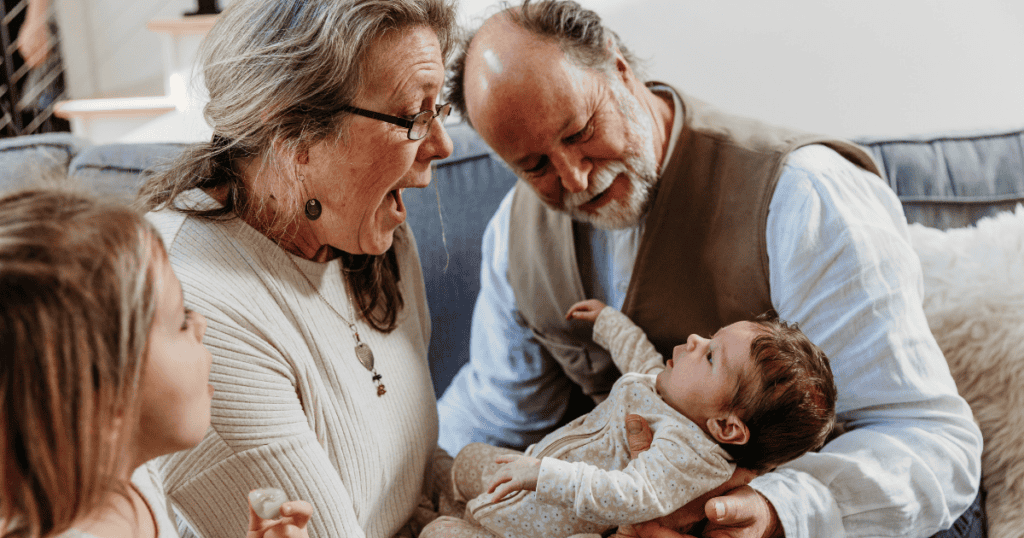 grandparents meeting baby