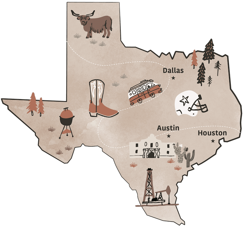 Texas state map