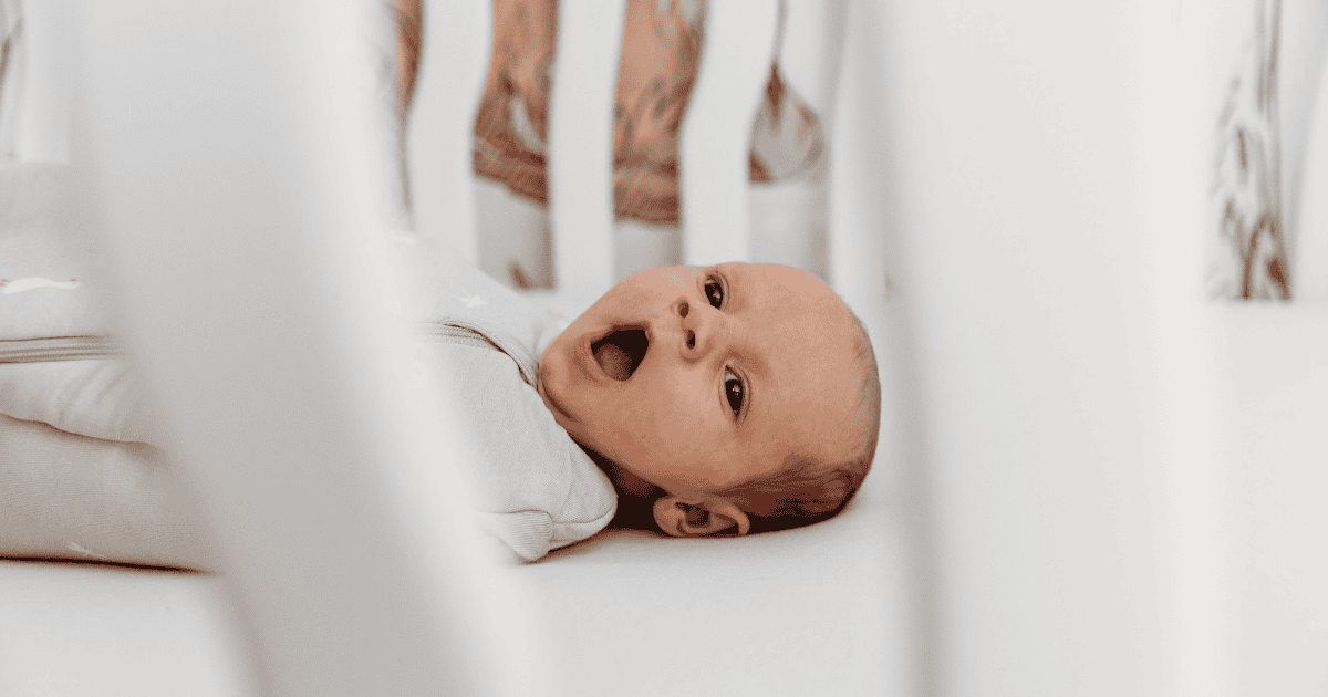 day-night confusion with a newborn yawning