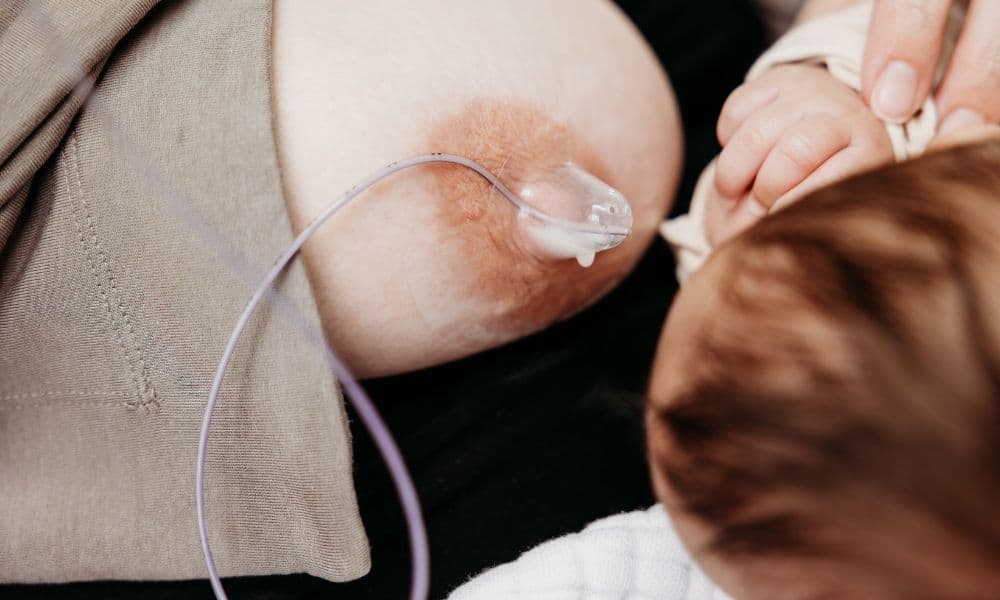 Breastfeeding Mother using SNS System