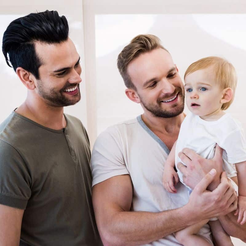 dads with awake baby
